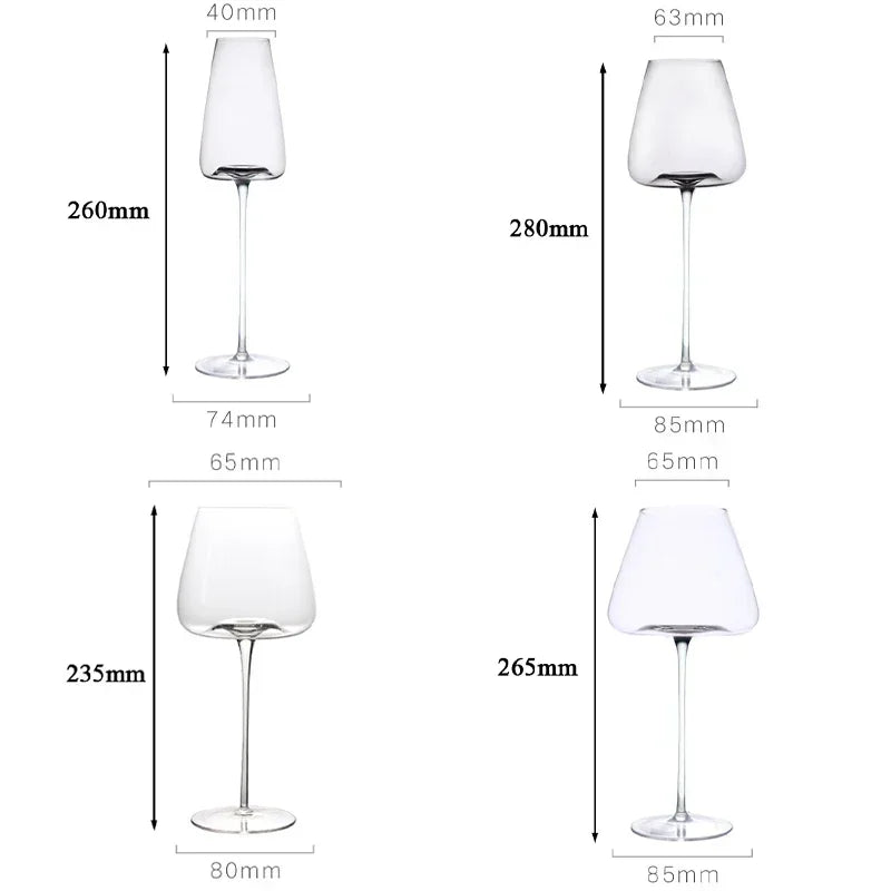 2Pcs High-End Goblet Red Wine Glass Cup Kitchen Tools Water Grap Champagne Glasses Bordeaux Burgundy Wedding Square Party Gift