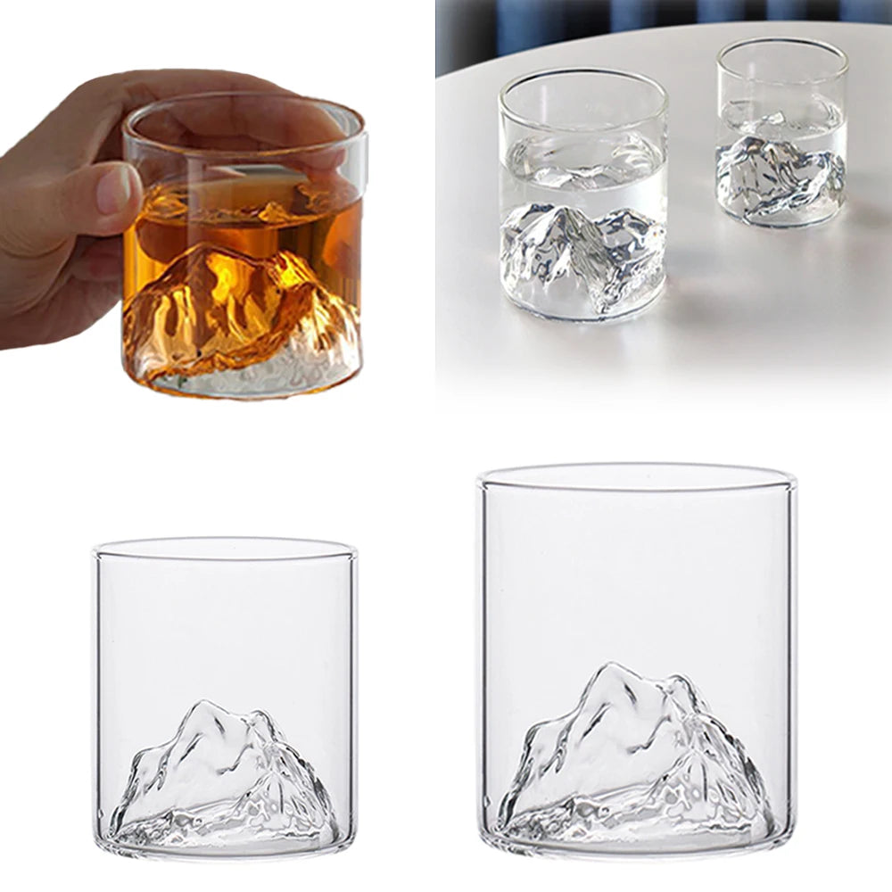 Shot Glasses Cup Wine Whisky Beer Glass Drinking Water Coffee Tea Cups Espresso Mugs Gift Bar Creative Japanese 3D Mountain Cup